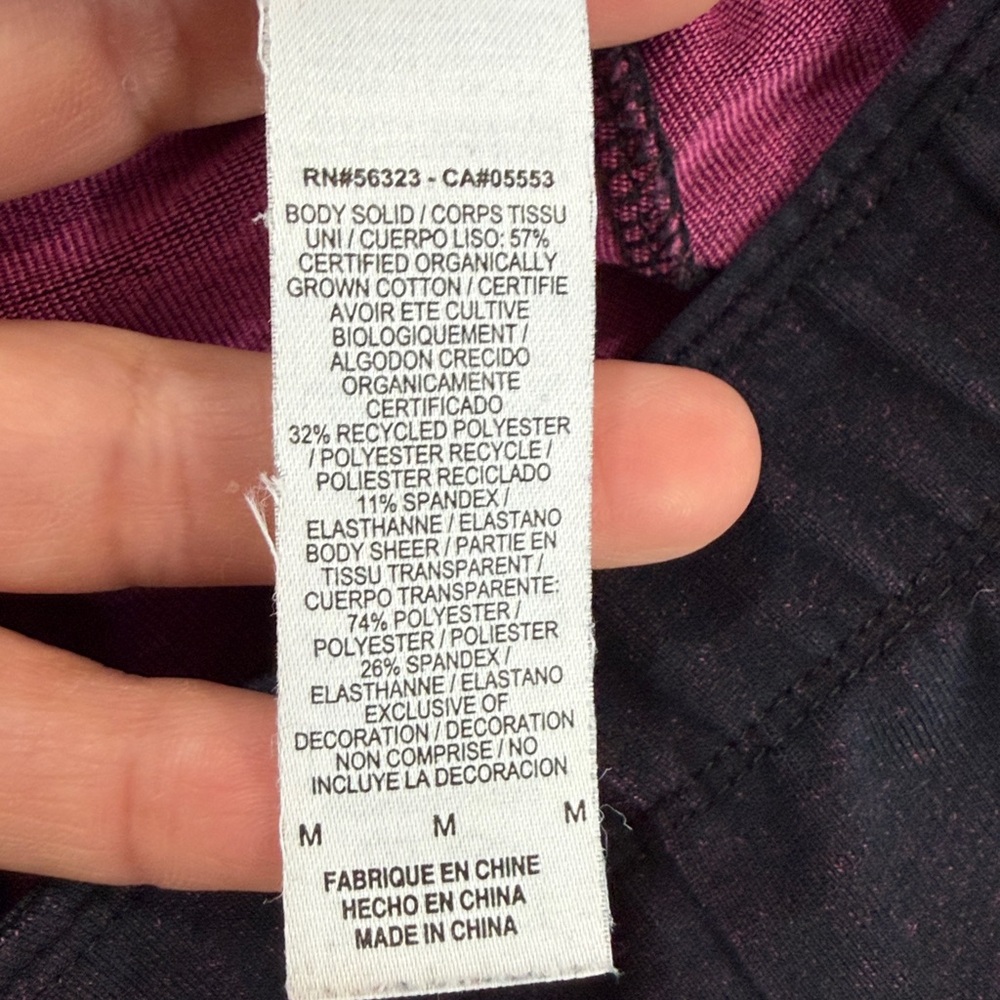 Nike Women’s ' Pink Logo Active Leggings - Black/Purple Heather. Sz M - Picture 7 of 7